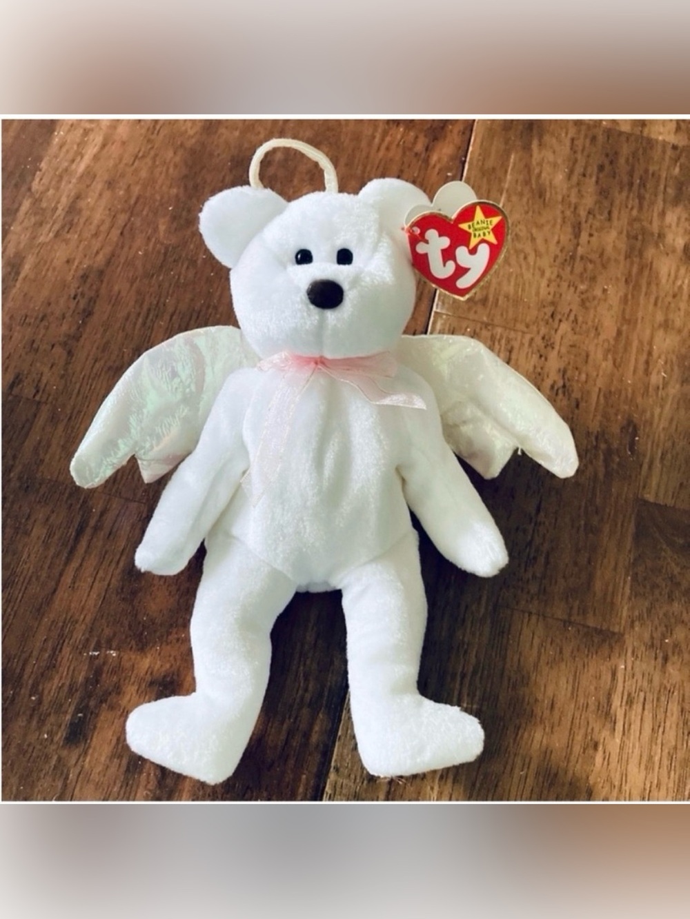 Ty Beanie Baby Halo Angel Bear 1998 Christmas